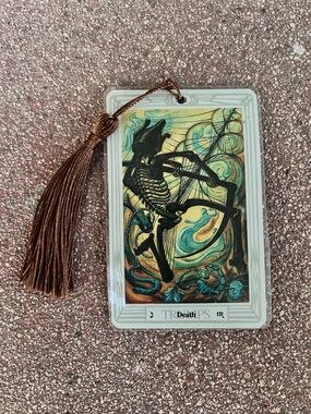 Handmade Vintage Tarot Card Bookmark • Death